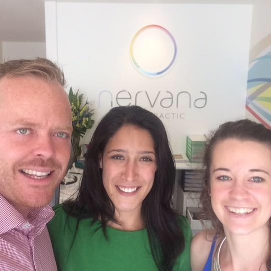 Dr Blake Horner, Alannah Rosewood and Veronica Horner from Nervana Chiropractic Applecross.