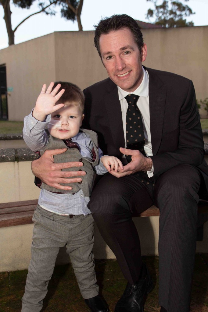 Ethan with Ethan Davies Scholarship for Brain Cancer Research winner, Dr Sasha Rogers