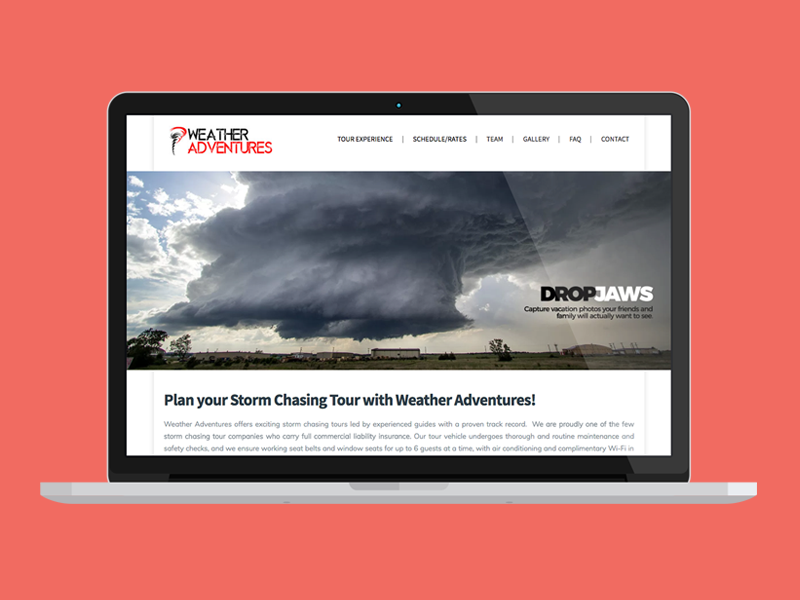 Weather Adventures Website Design