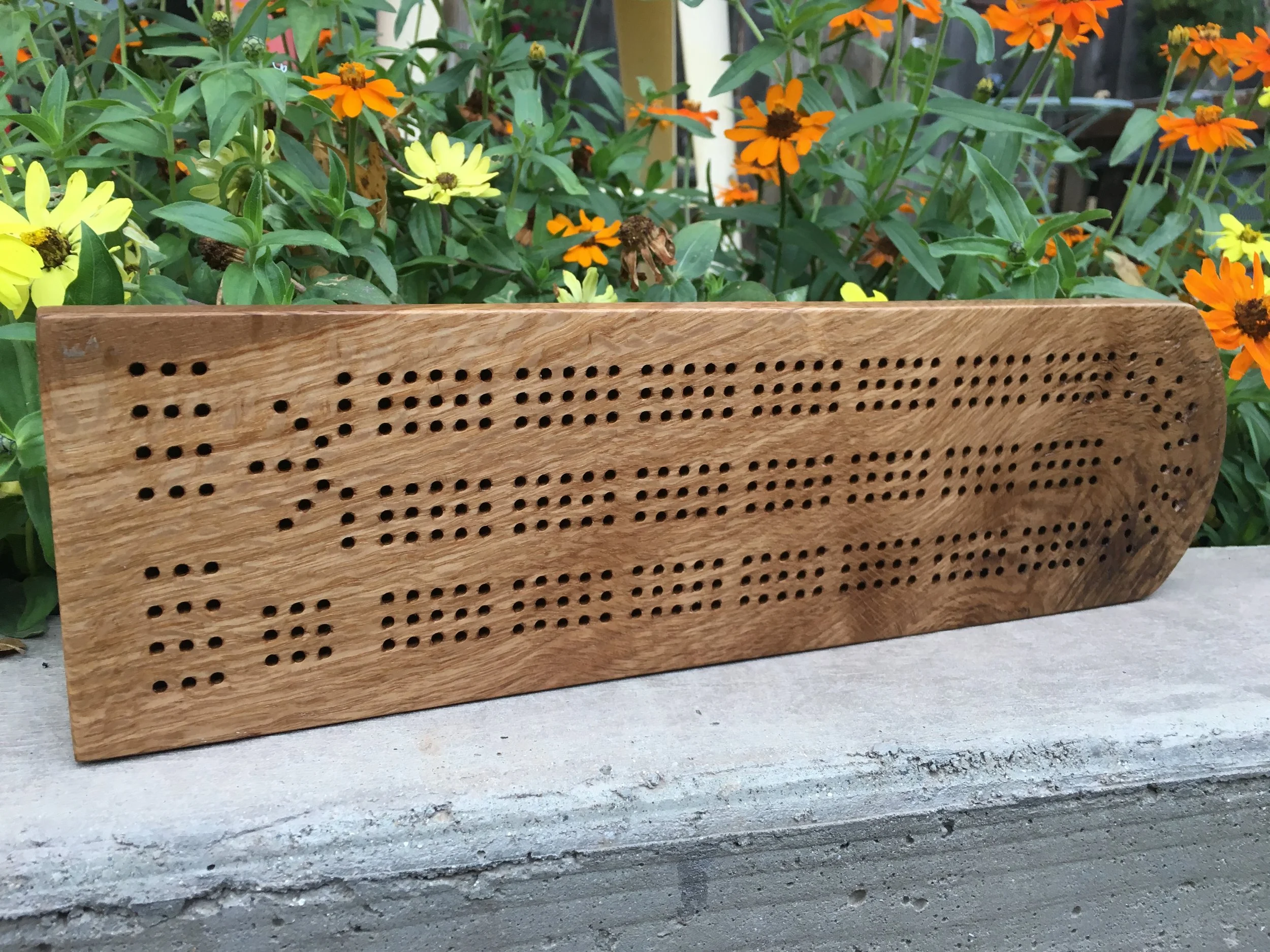  Oak Cribbage Board 