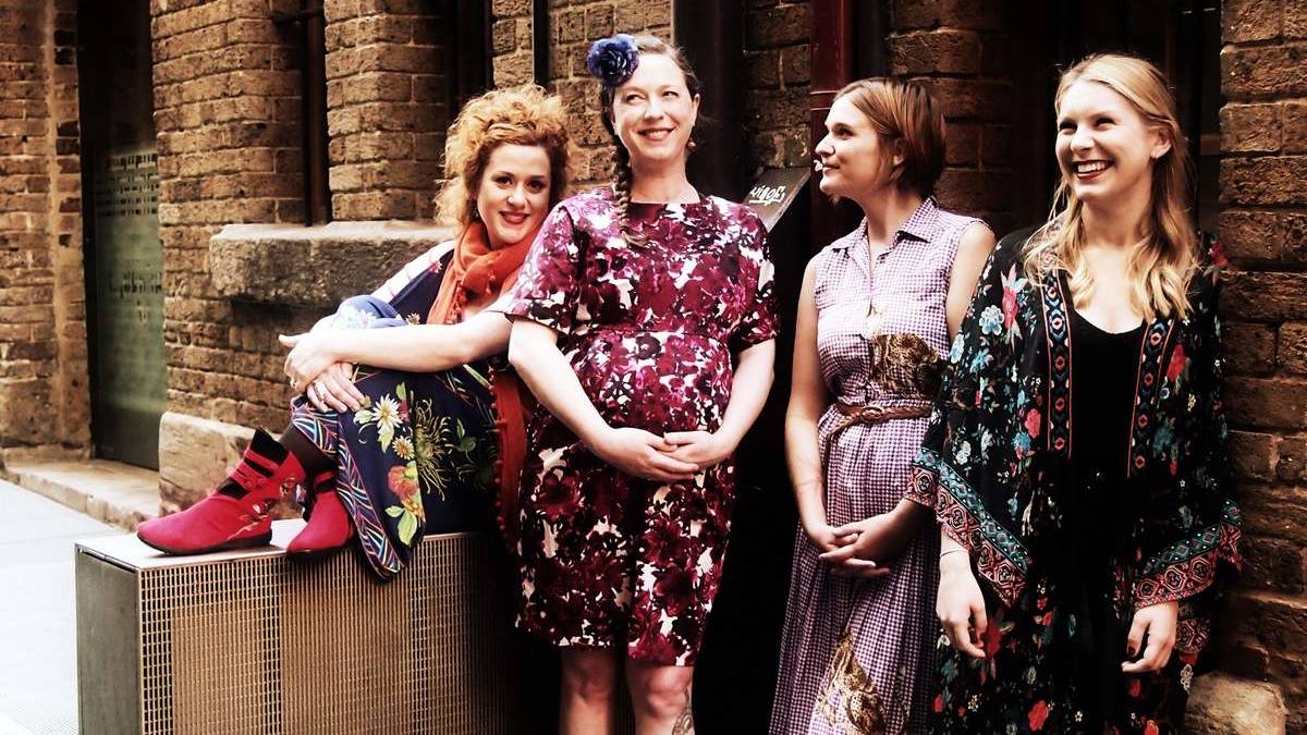 Katie Noonan, Angie Hart, Sam Buckingham and Melody Pool for the album Songs That Made Me (2014), image via Newcastle Herald