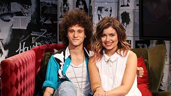 Bridget Hustwaite and Marty Smiley - top two Channel V finalists in 2012. Image via abc.net.au