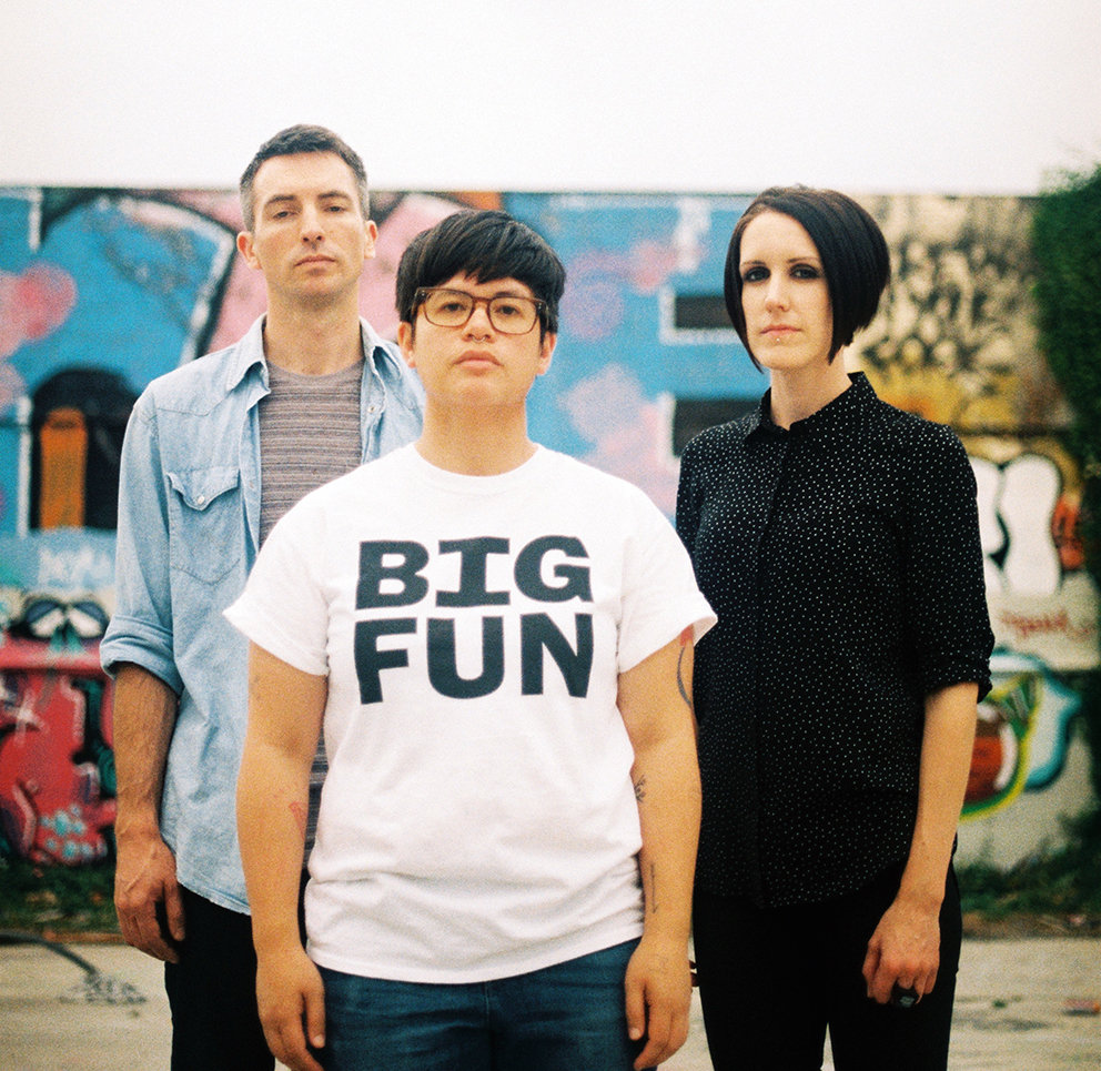 Liz Thomas with her band Ouch My Face