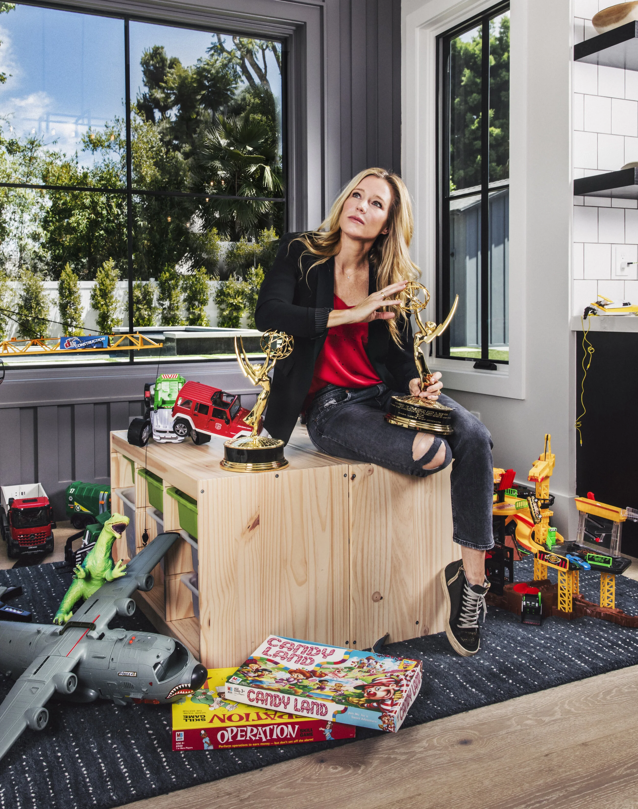 Shauna Duggins, stuntwoman. Photographed at home in Tarzana, CA.