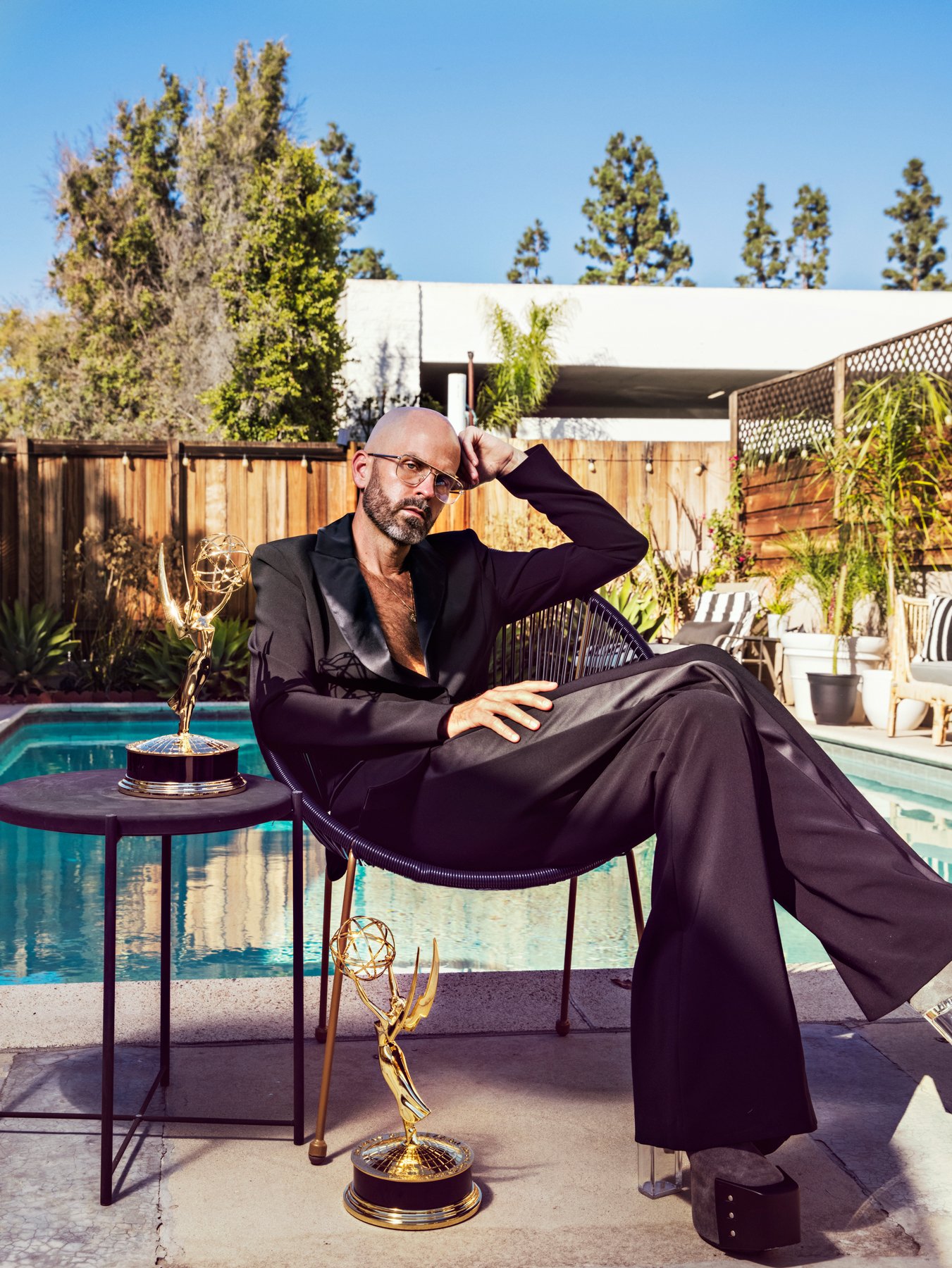 Barry Lee Moe, photographed in his backyard in Sherman Oaks, CA.