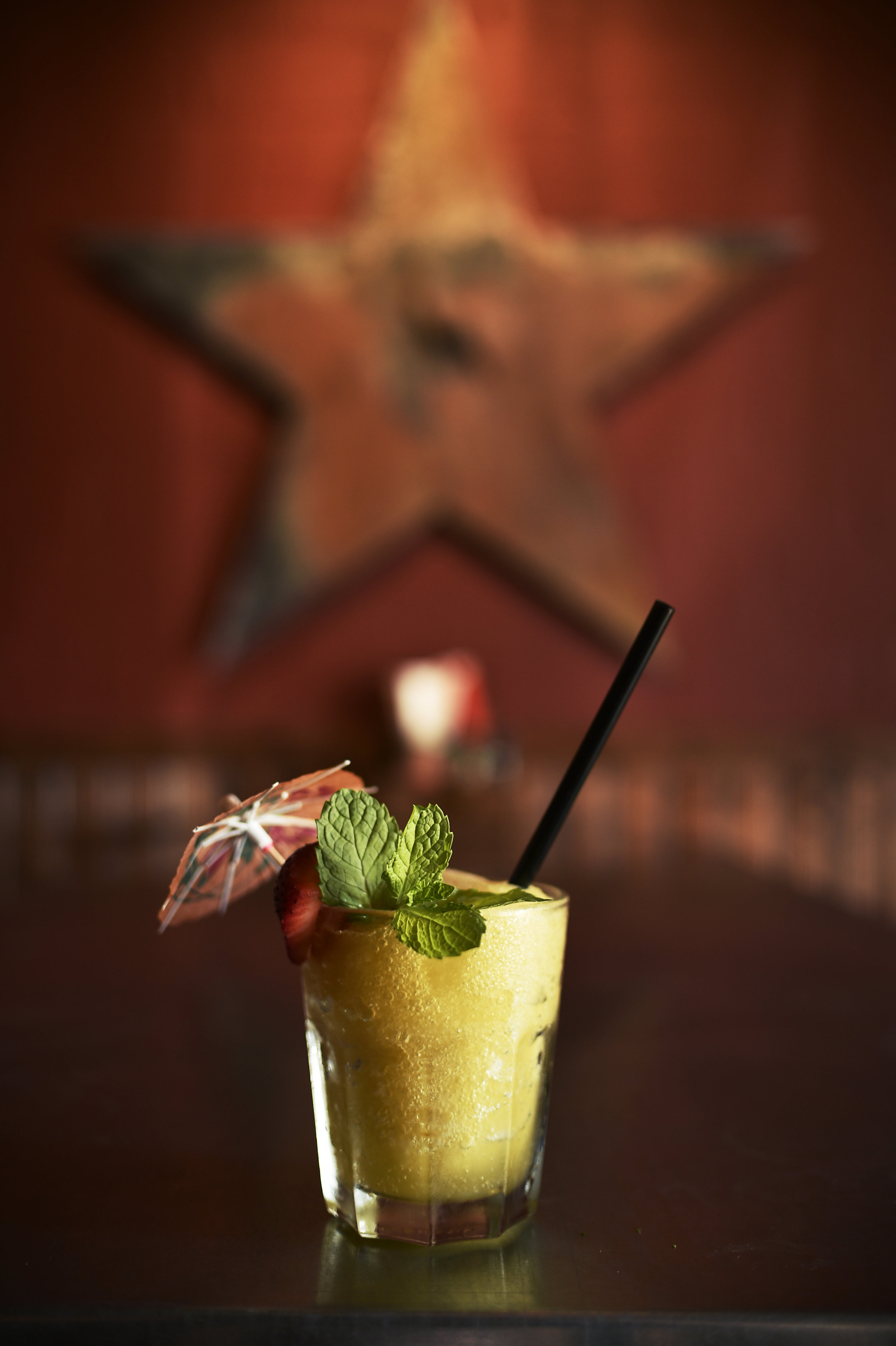 A Deep Eddy Serrano Peach Bellini at Tex Tapas, a new small plates concept restaurant on Industrial St, Wednesday, September 2, 2015, in Denton, TX. 