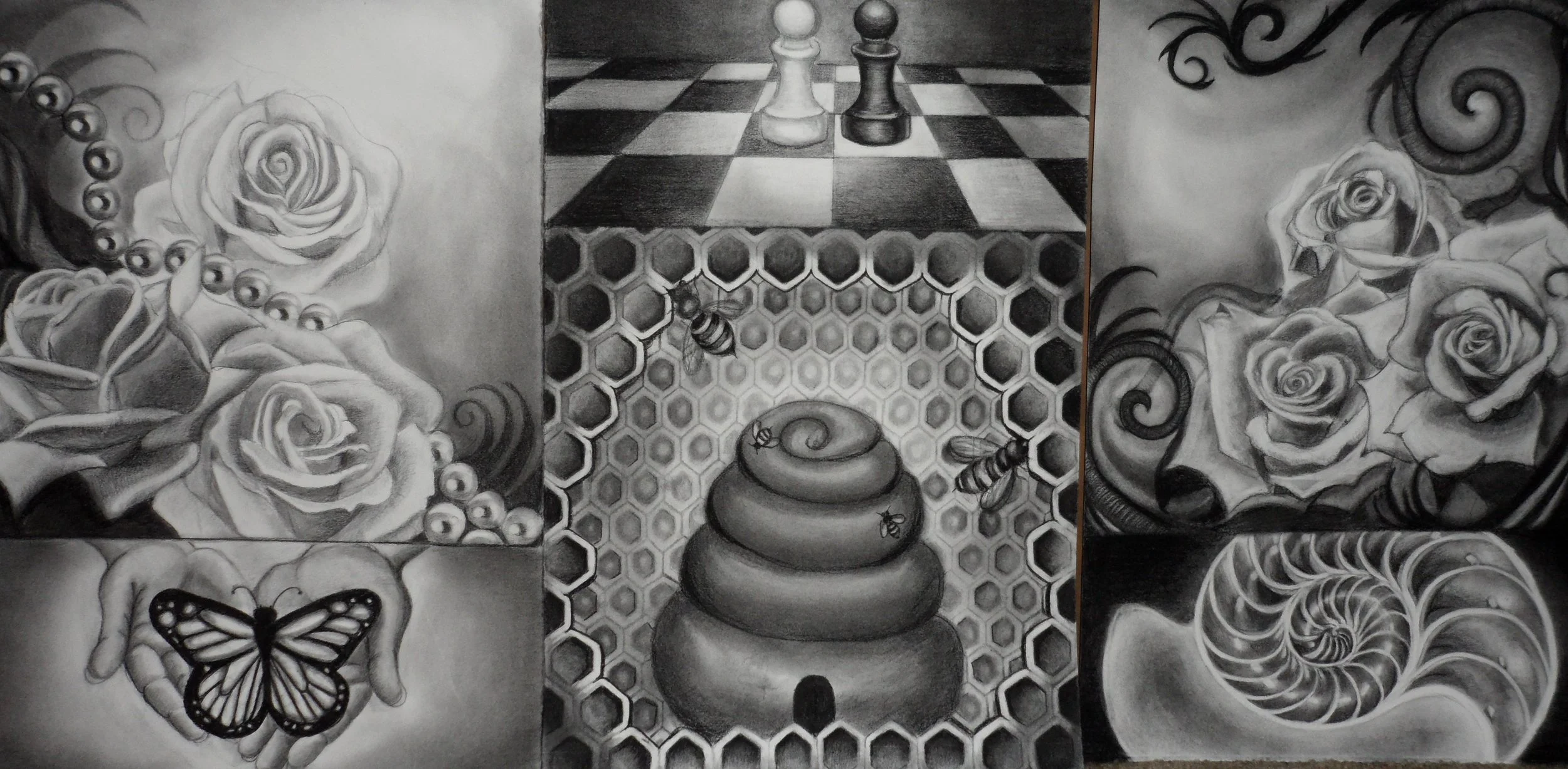 Organized Chaos - Full Triptych view