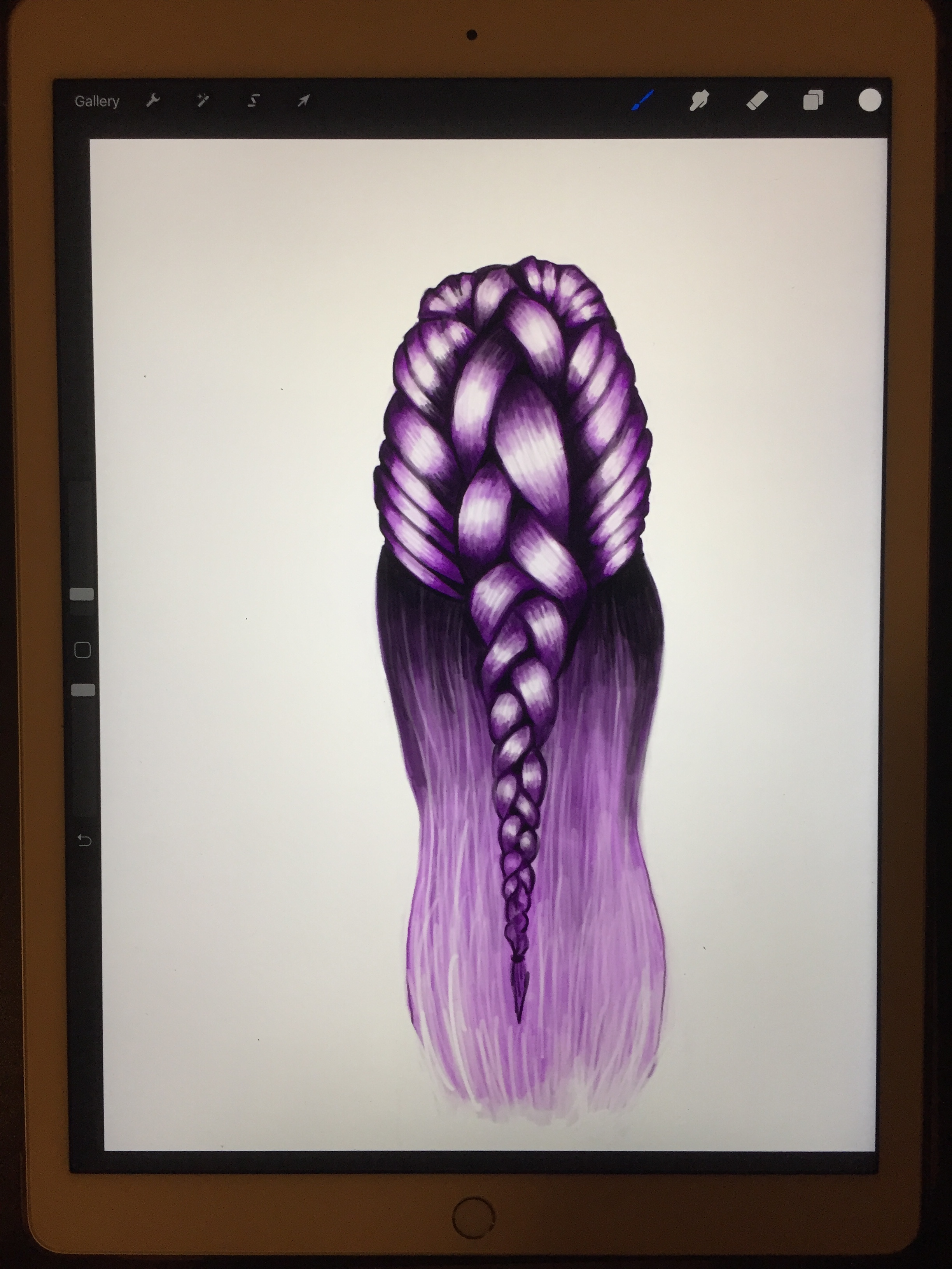 Purple Braidstyle Illustration
