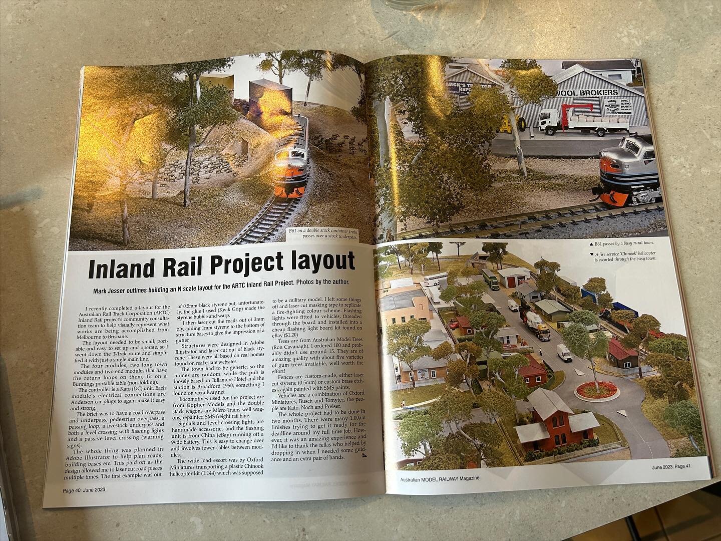 Published in the June Edition of Australian Model Railway Magazine 😎
Grab a copy! Go Aussie N! 
#modeltrains #nscale #modelrailway #modelrailroad #spurn