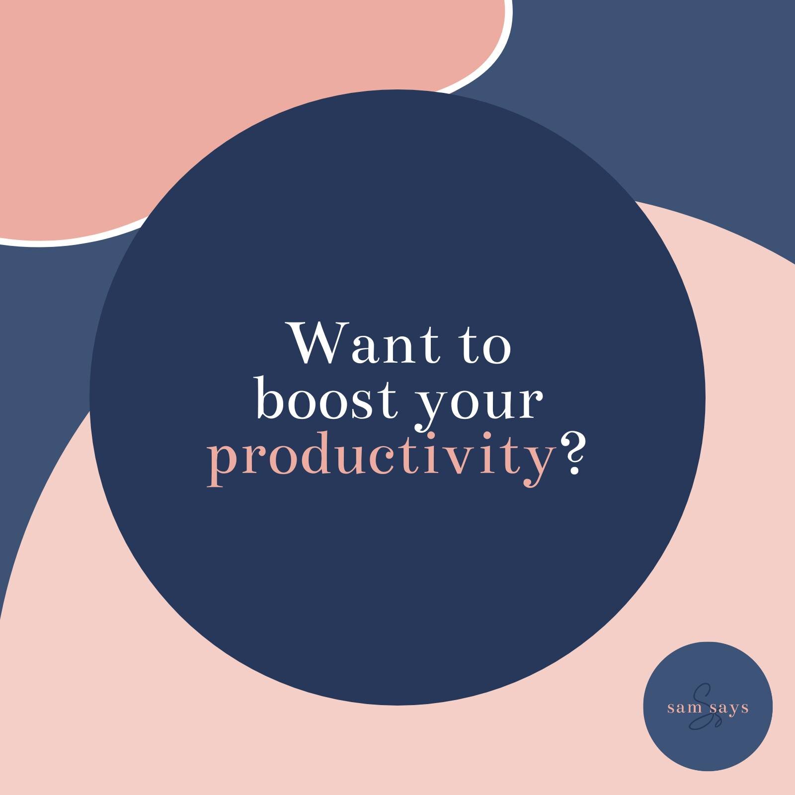 If you're looking to boost your productivity, here are some helpful tips I've gathered from working with clients in this area:

👉 Use an up-to-date, comprehensive to-do list.
👉 Limit checking emails to specific times of the day (maximum of 6 times)