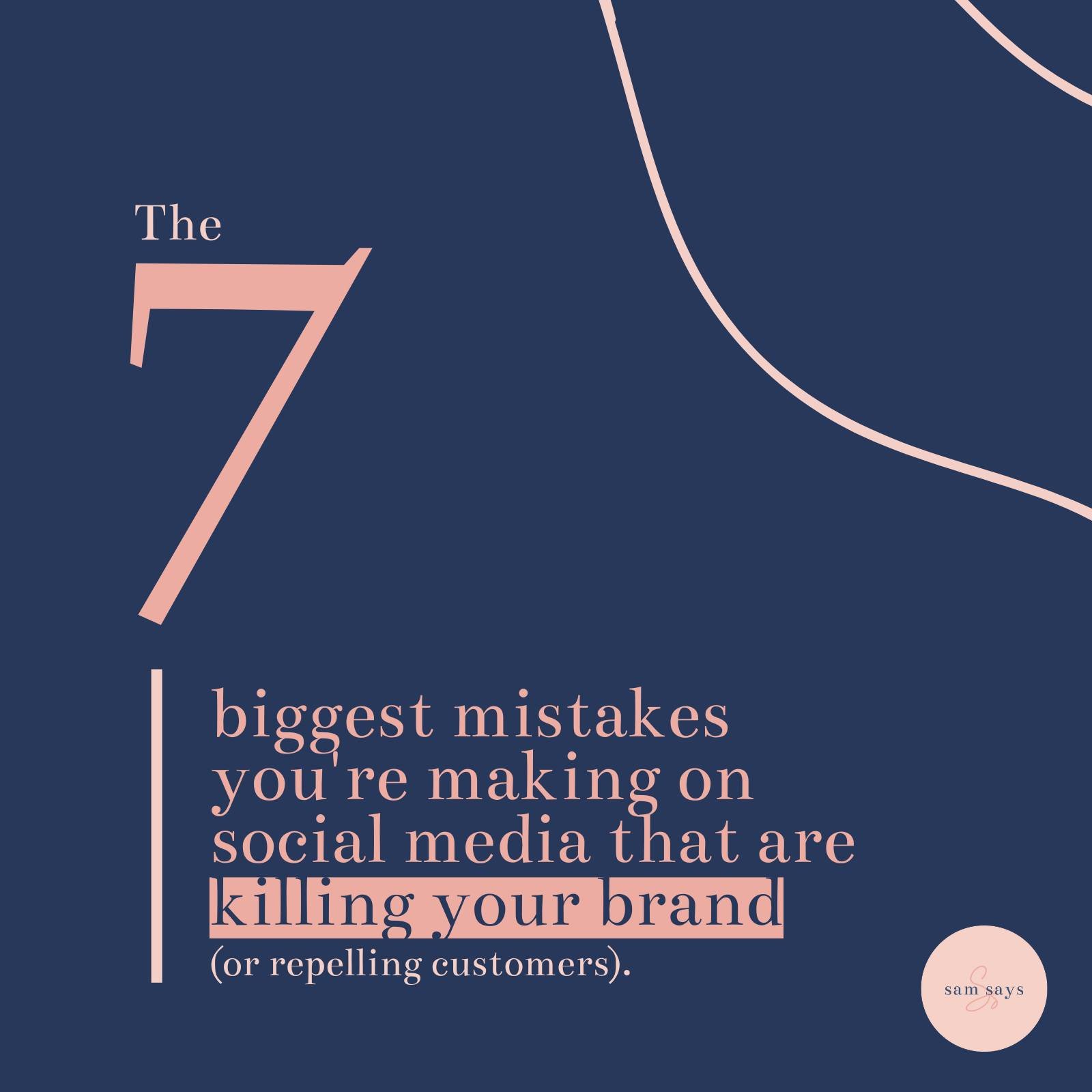 Are you making these 7️⃣ errors on social media without realising it? 

They could be scaring off customers... or even worse... killing your brand!

It's exactly why I created this eBook to help you. Drop 'Mistakes' in the comments below to grab your