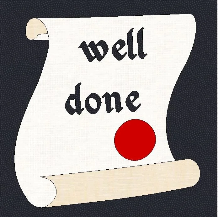 Graduation scroll - a new 12 inch block