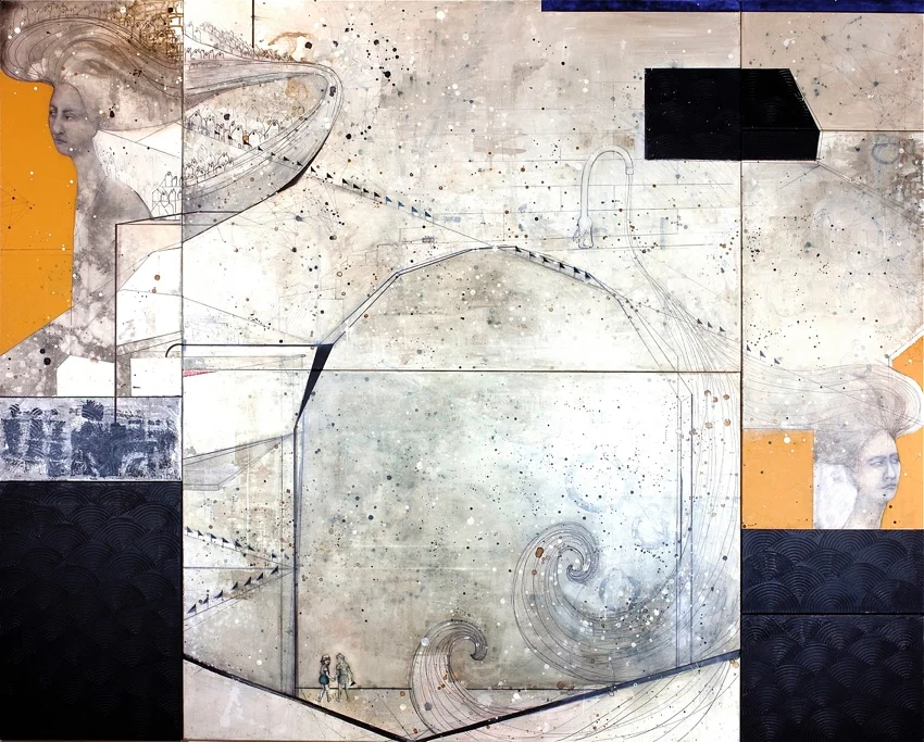 Fate. Mixed media on linen canvas, 200x250cm, 2013.