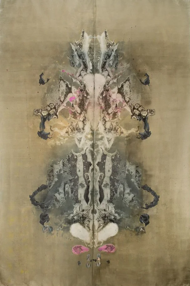 Temple 2. Mixed media wall hanging on linen canvas. 140×230cm. Year 2017. 