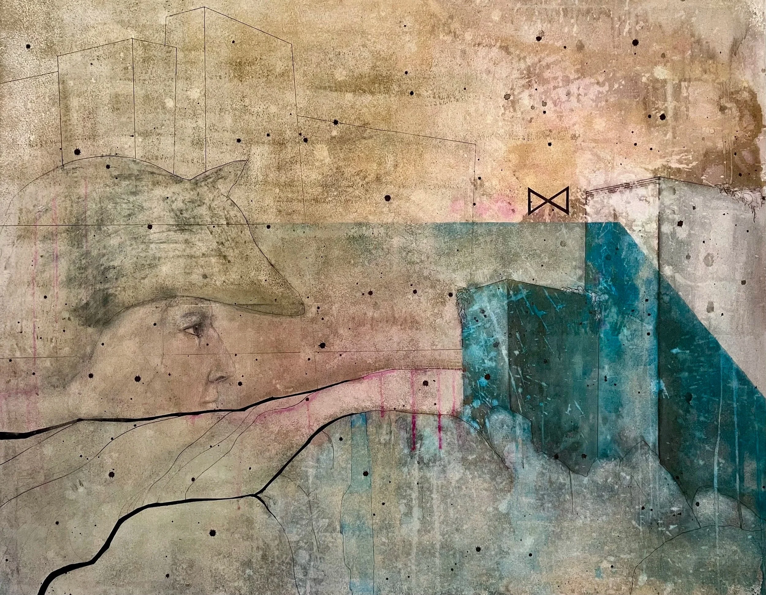 Vision. Mixed media on canvas. Year 2025.