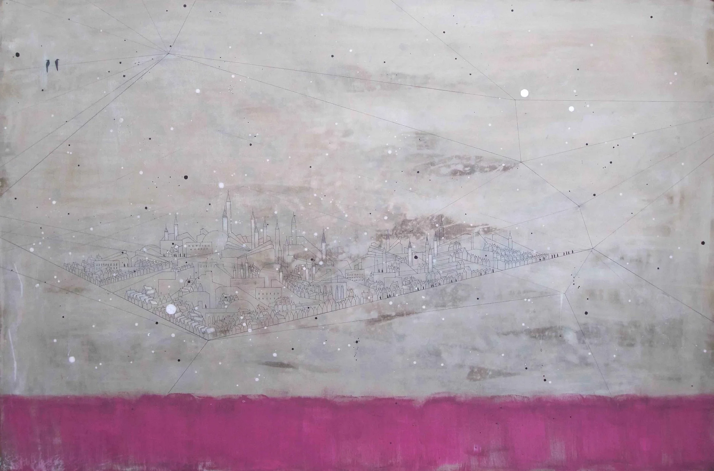 Rift 2. Mixed media on canvas. 120x180cm. Year 2015.