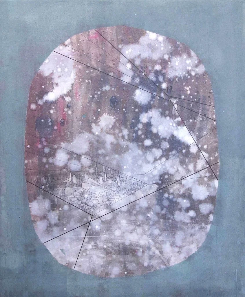 Looking glass. Mixed media on canvas. 100x80cm. Year 2015.