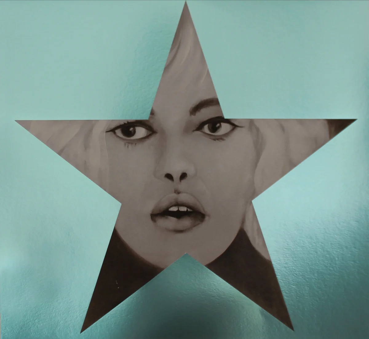 Star Card Table (Cyan) by Peter Phillips