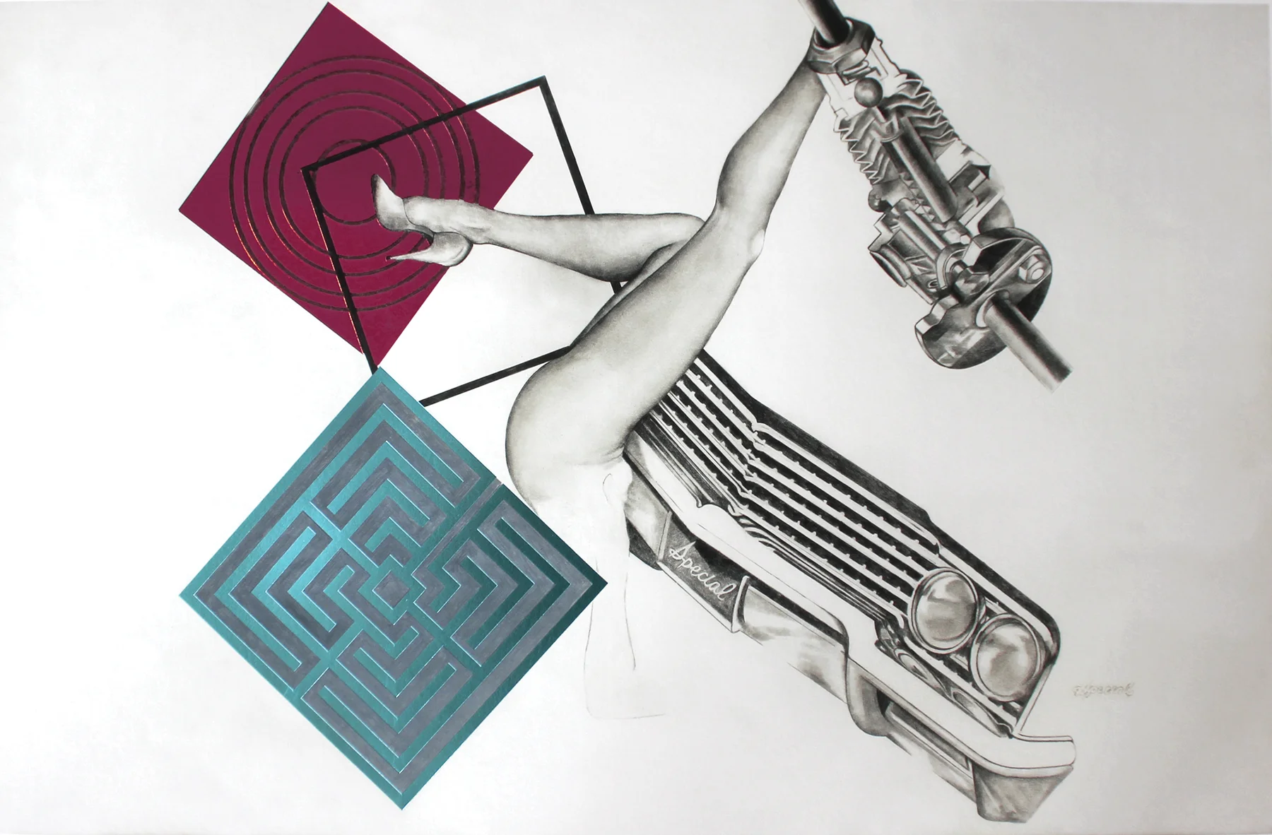 From Drawing Series 3 (Magenta/Cyan)