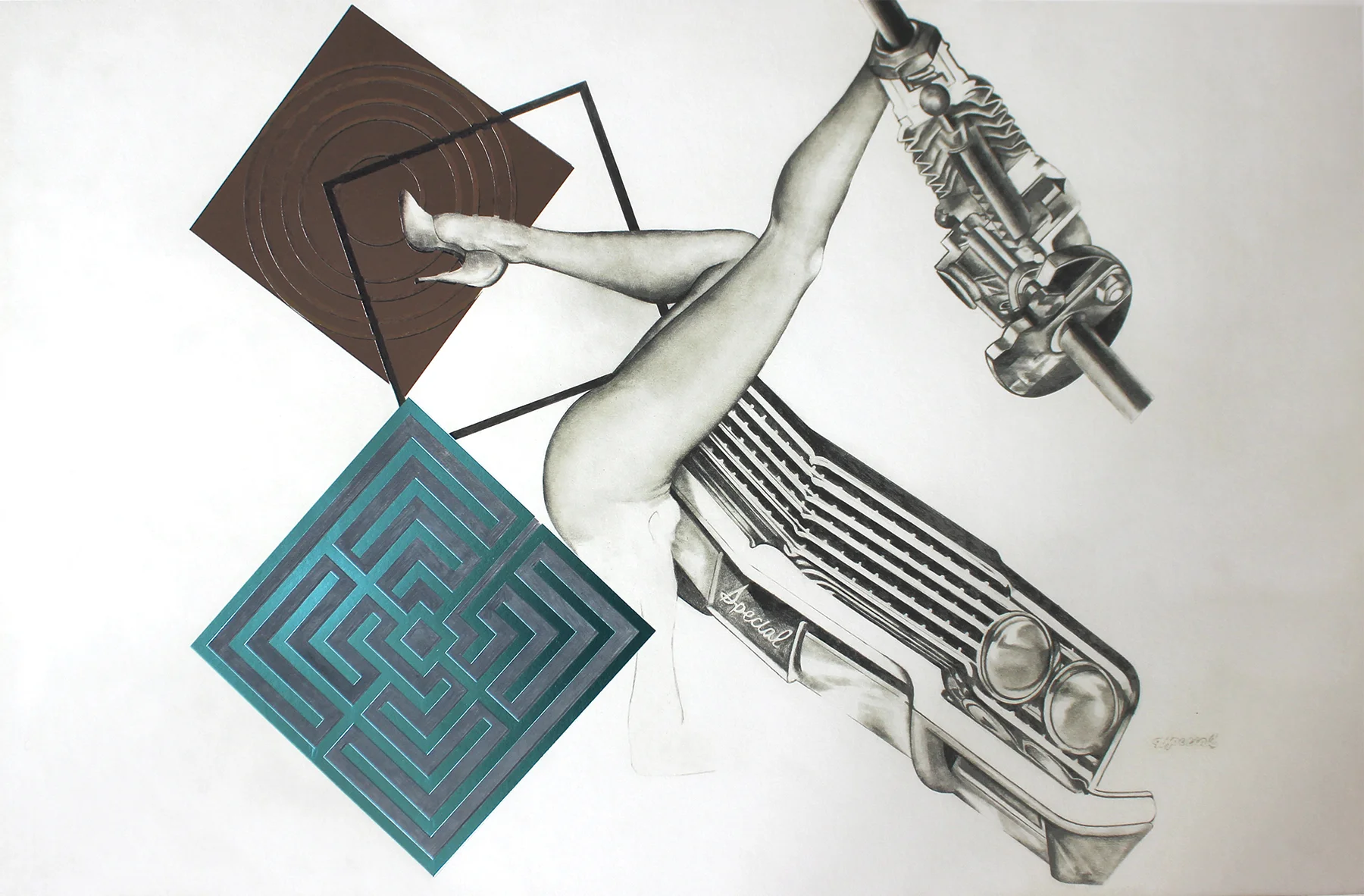 Star Card Table (Slate) by Peter Phillips