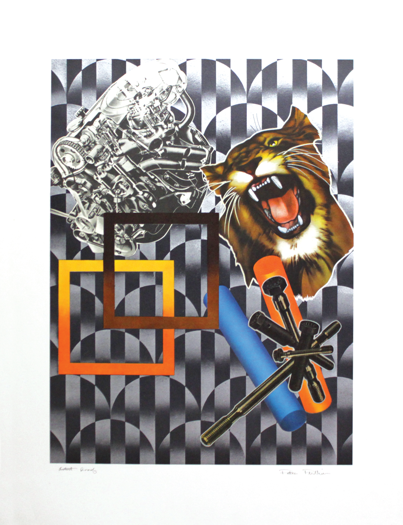 Tiger and Engine by Peter Phillips