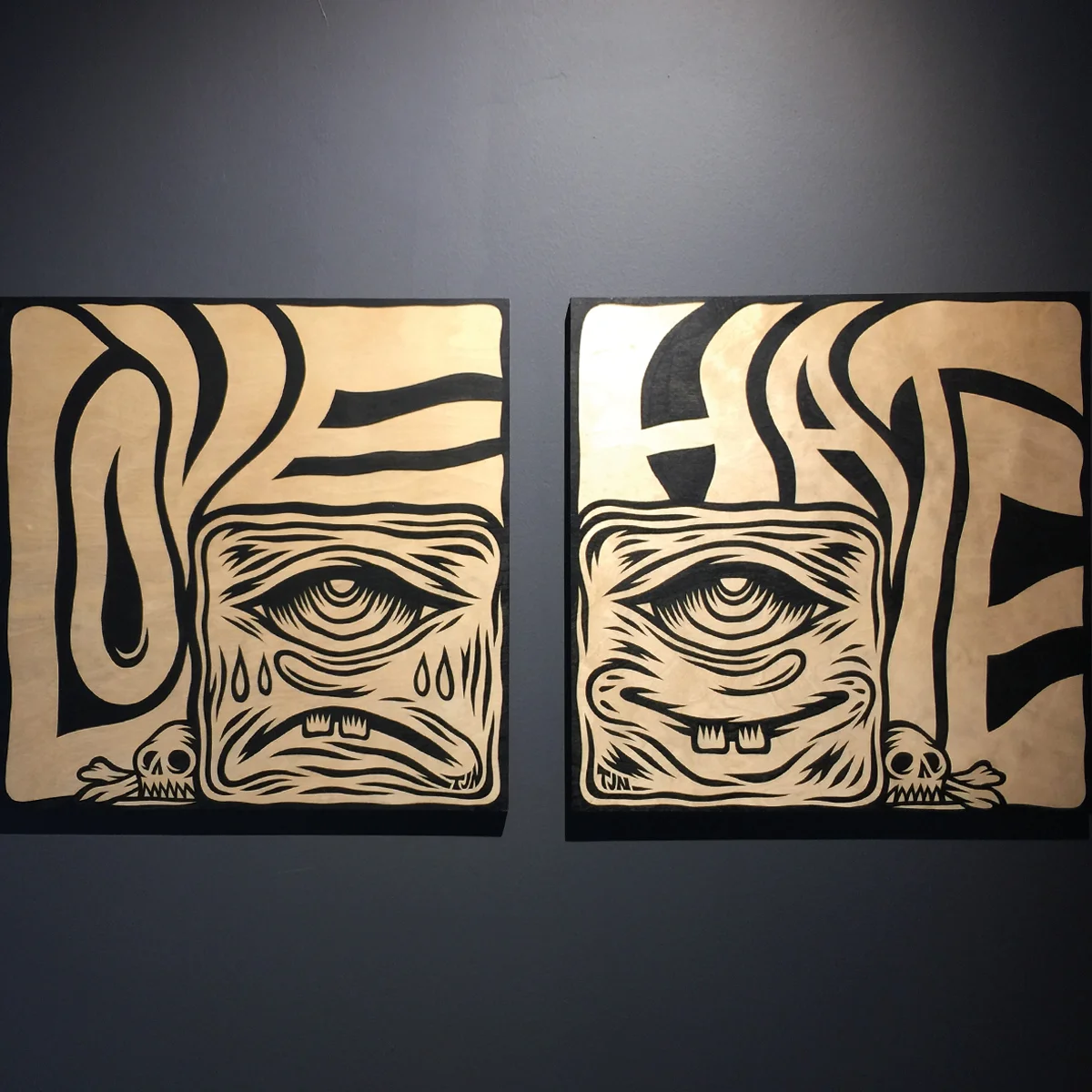 ‘Rock Bottom’ (Love) &amp; ‘Rock Bottom’ (Hate) by Tom J Newell