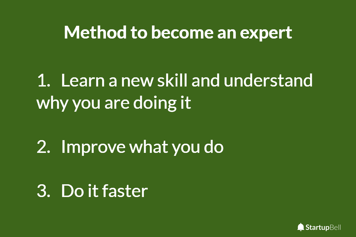 Three simple steps to becoming an expert