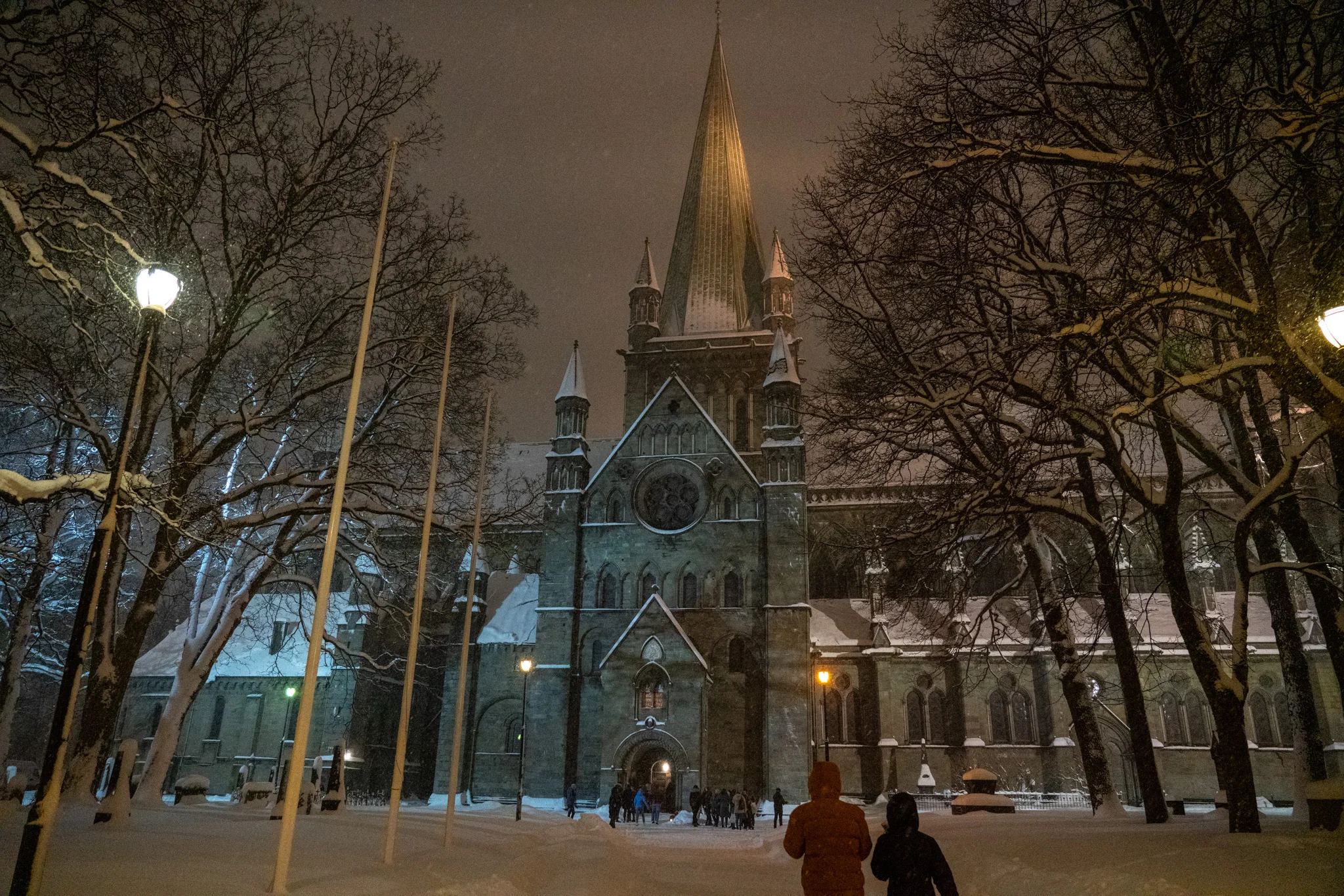 Nidarosdomen i sin kalde vinterprakt. Foto: Miroslav Boljevic.