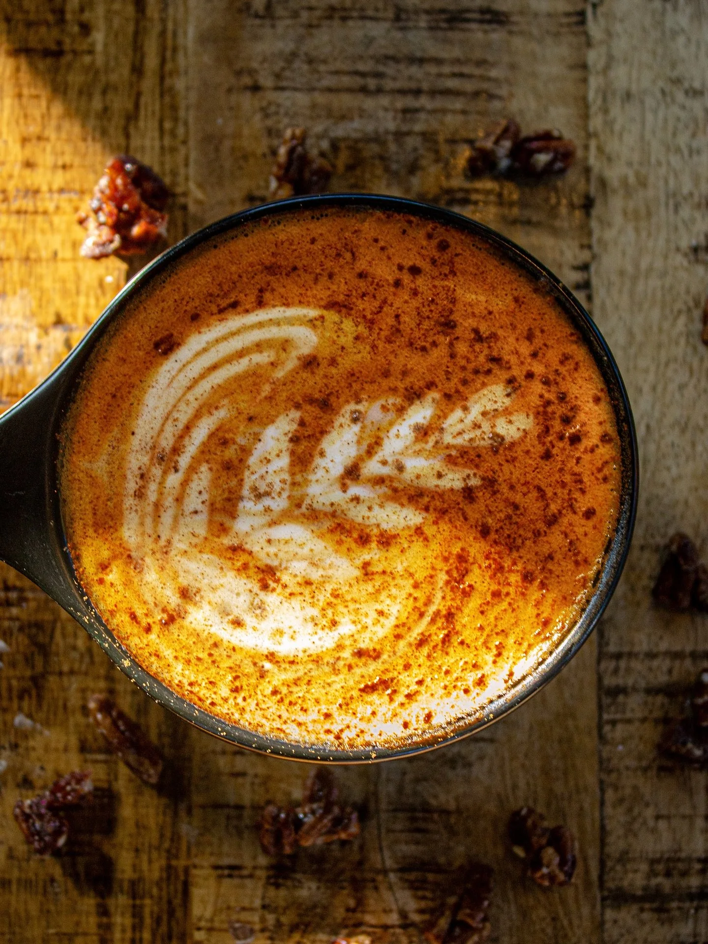 Chilly days call for something cozy (and full of caffeine). Come warm up with a pecan pie latte—available for here or to go. We’re serving our fall favorites until 4PM!