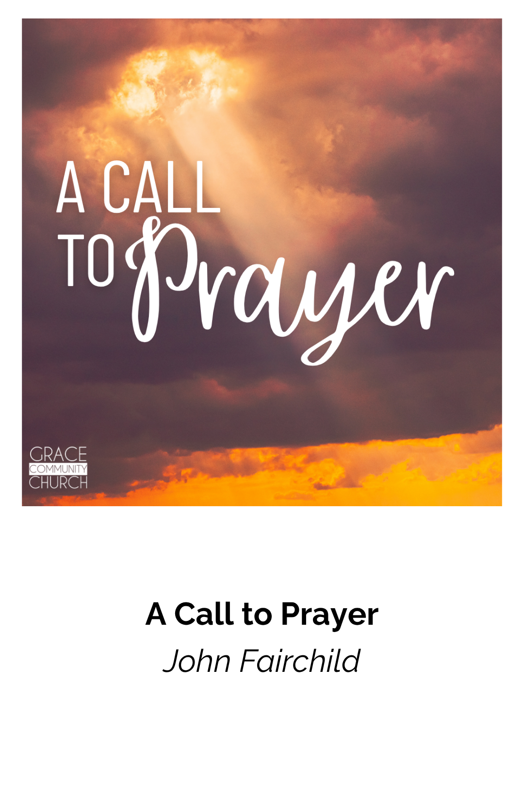 A Call to Prayer