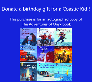 Donation Gift for Coastie Kid Birthday-Autographed Onyx Book