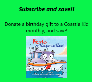 Donation Gift for Coastie Kid-Rosie the Response Boat Board Book-Subscription