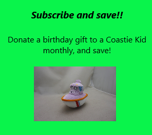 Donation Gift for Coastie Kid-Rosie Plush-Subscription