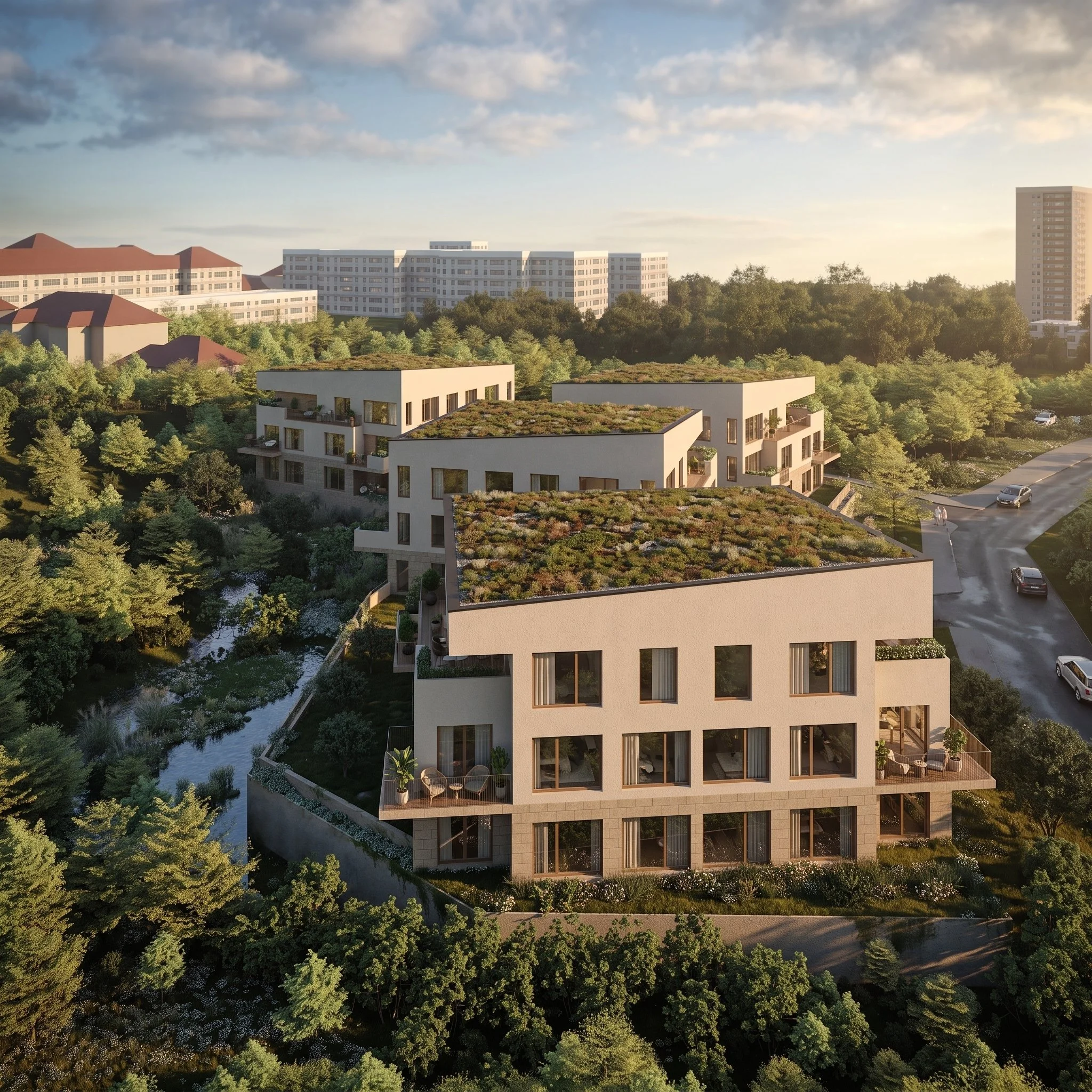 Osiedle ROLLBERGE – kameralna inwestycja z ogródkami i parkiem | Szczecin | ANNA THUROW Architektura i wnętrza