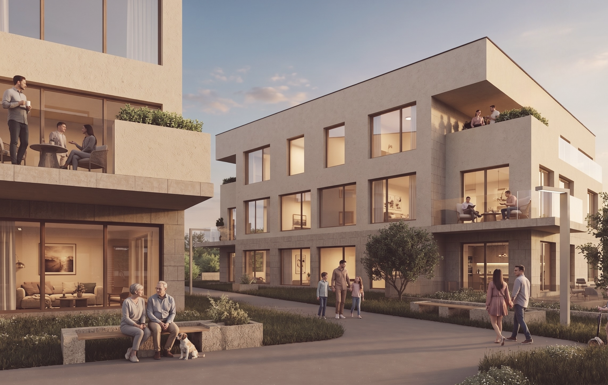 Osiedle ROLLBERGE – przestronne mieszkania z tarasami i loggiami w Szczecinie | ANNA THUROW Architektura i wnętrza