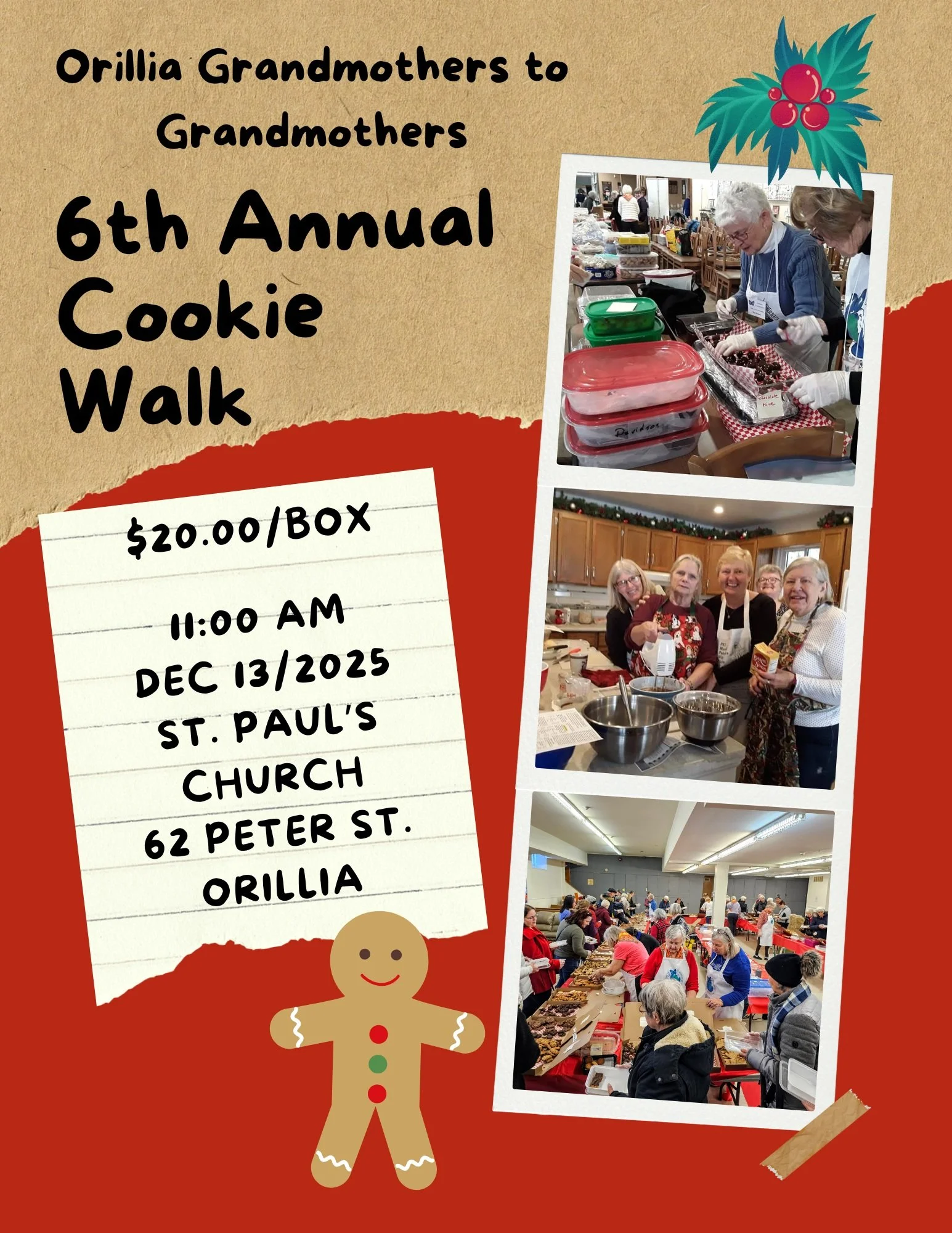 Orillia Grandmothers to Grandmothers 6th Annual Cookie Walk