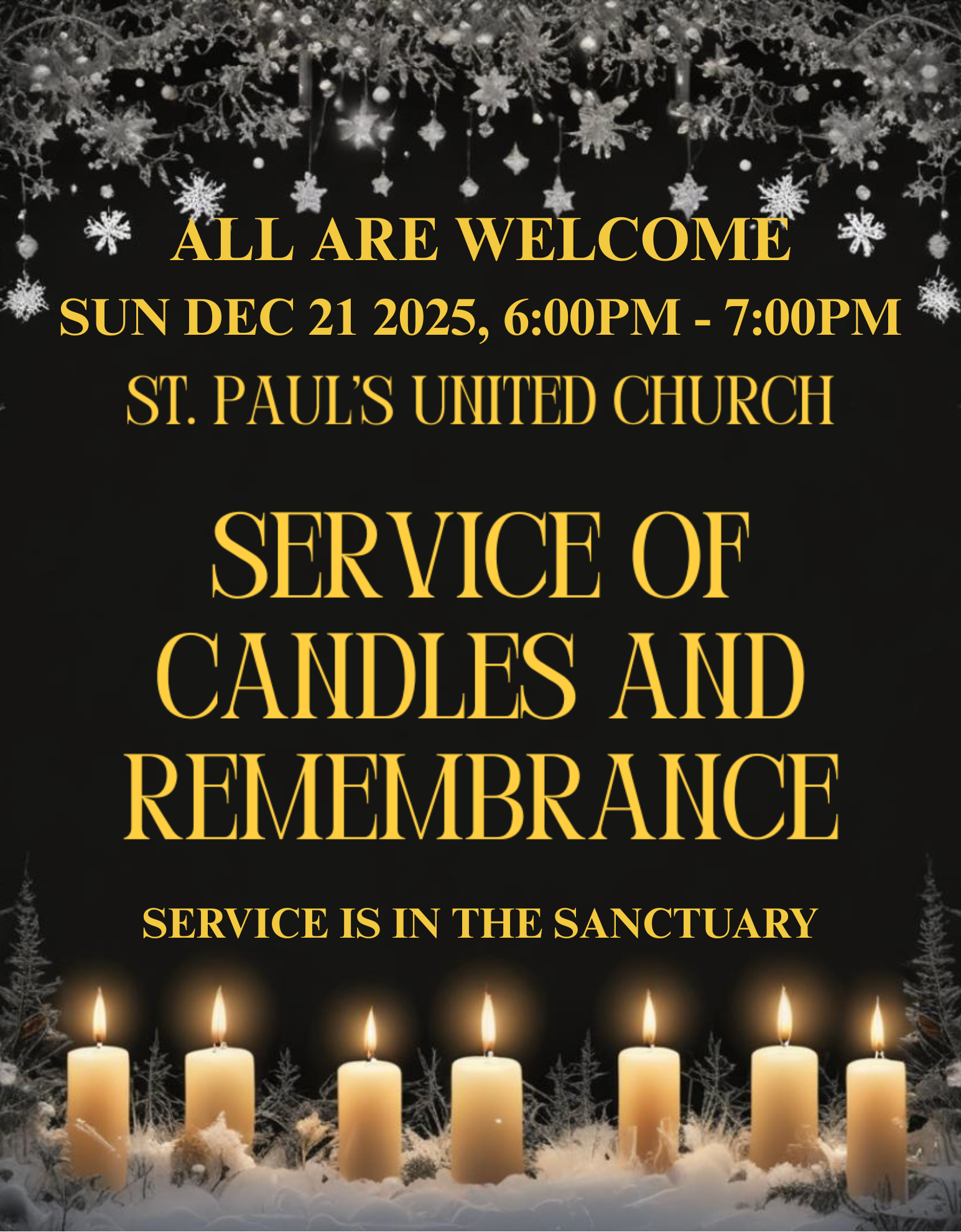 St. Paul's United Church - Service of Candles And Remembrance