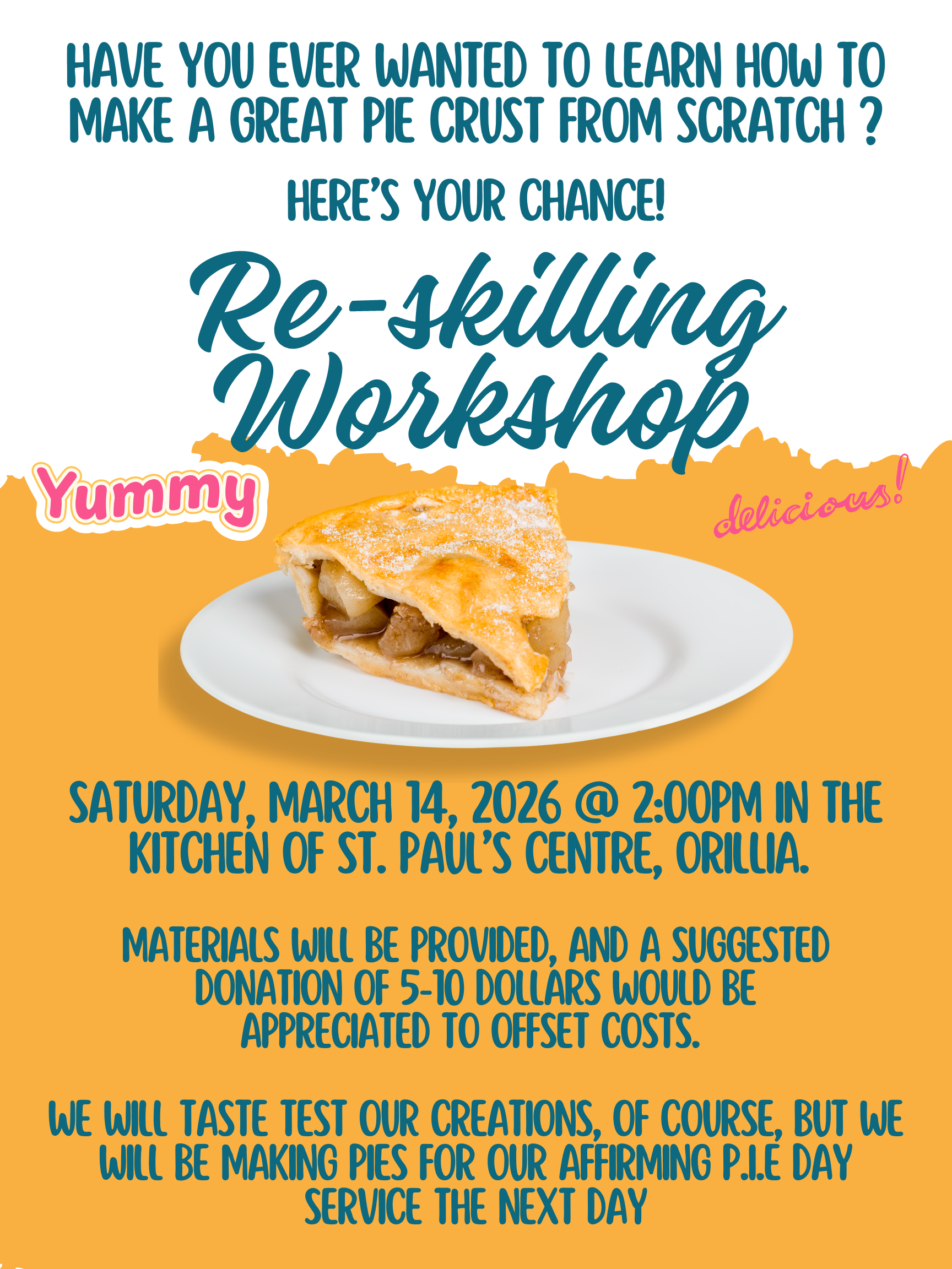 Re-Skilling Workshop - Making Great Pie Crust from Scratch - St. Paul's Kitchen