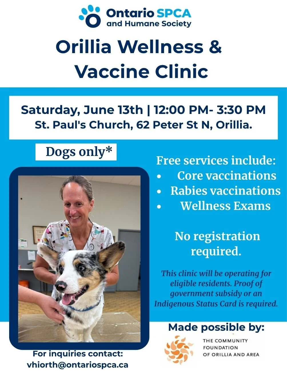Orillia Wellness &amp; Vaccine Clinic - Saturday, June 13 St. Paul’s Centre