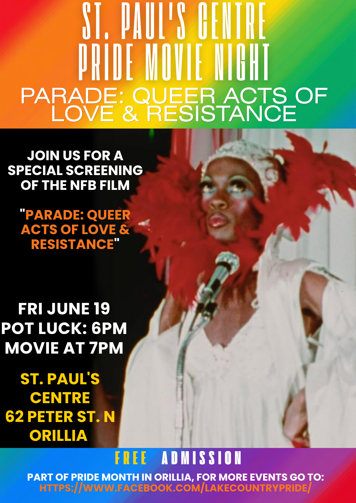 St. Paul’s Centre PRIDE Movie Night/PotLuck - Sat, June 19, 2026