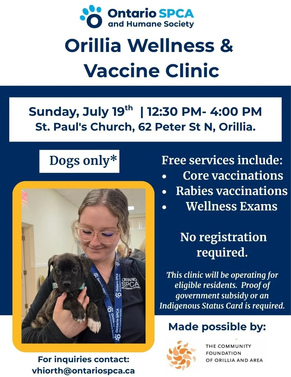 Orillia Wellness &amp; Vaccine Clinic  - Sun, July 19 - St. Paul's Center