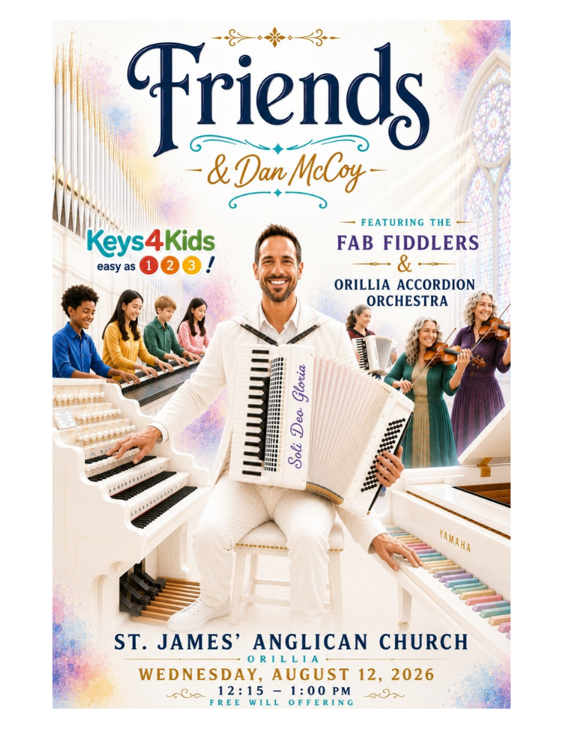 Friends &amp; Dan McCoy takes the stage as part of St. James' Anglican Church's Noon-Hour Summer Concert Series