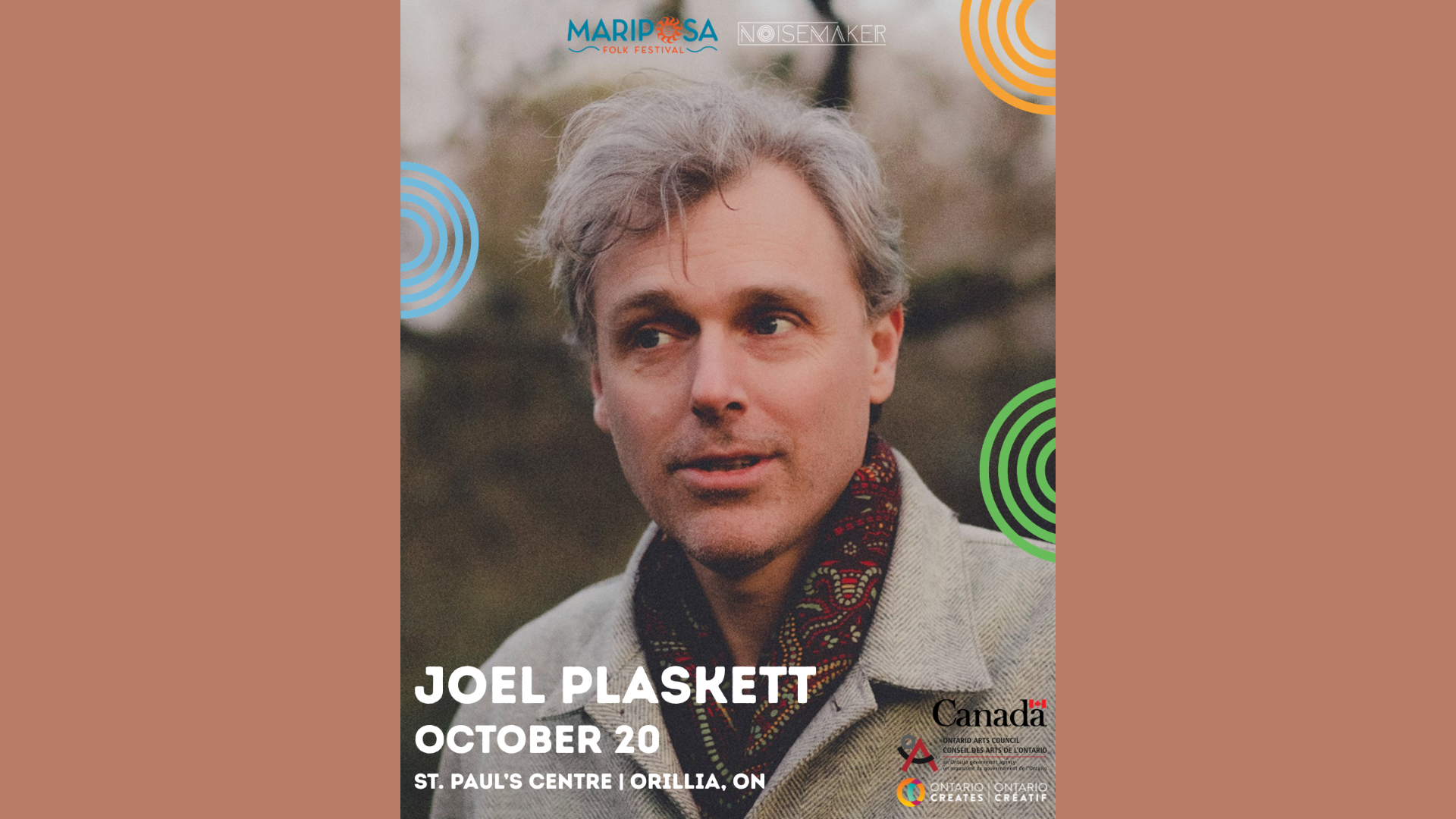 Joel Plaskett, October 20th at St Paul’s Centre in Orillia 