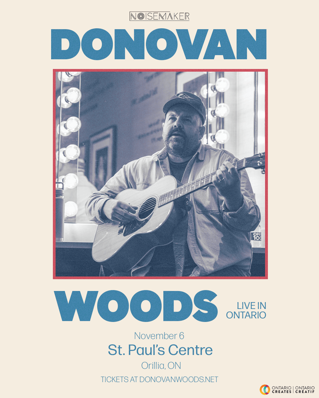 Donovan Woods St. Paul's Centre, Orillia, ON Fri, Nov 6