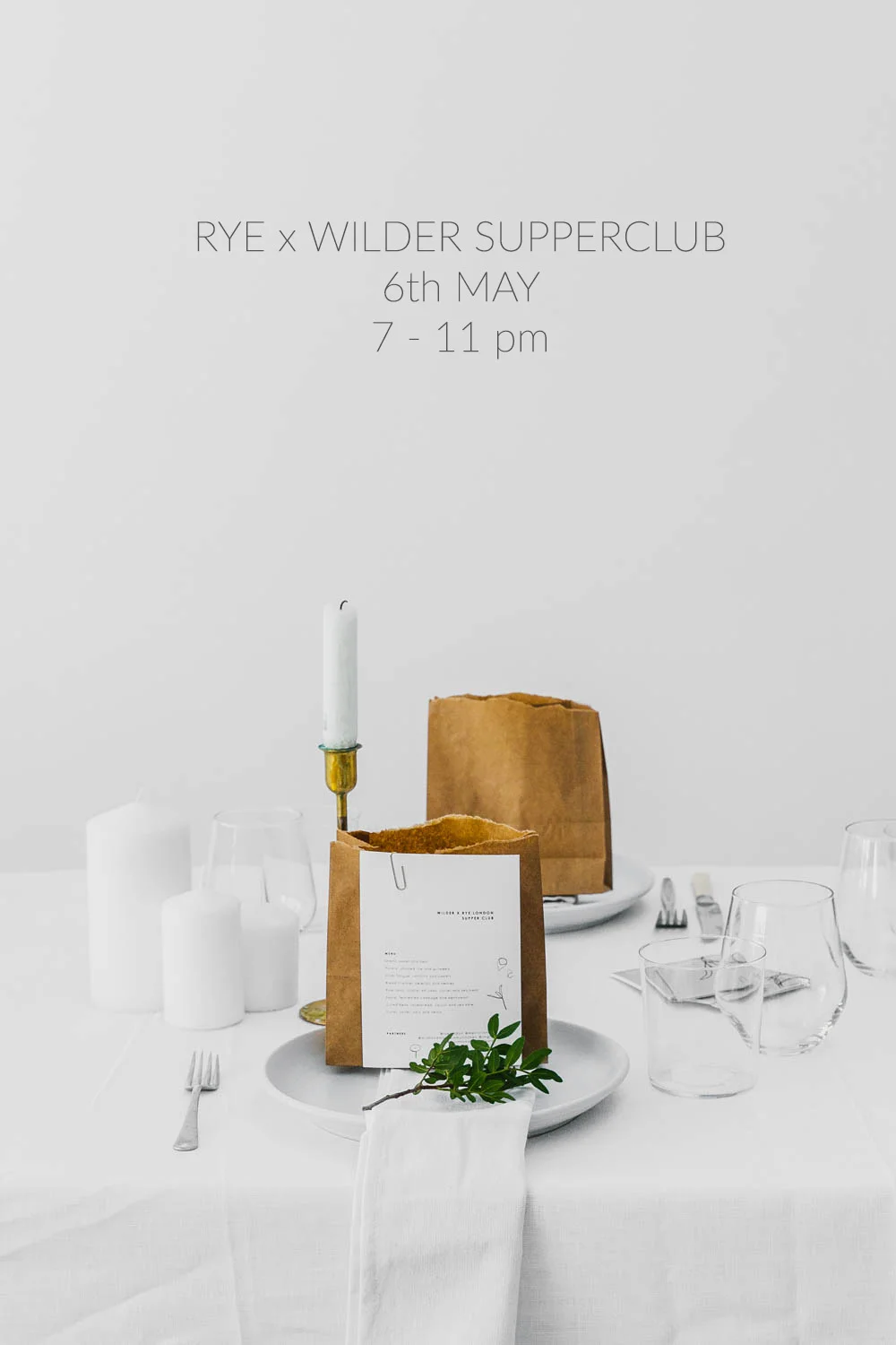 Wilder x Rye London Supper Club