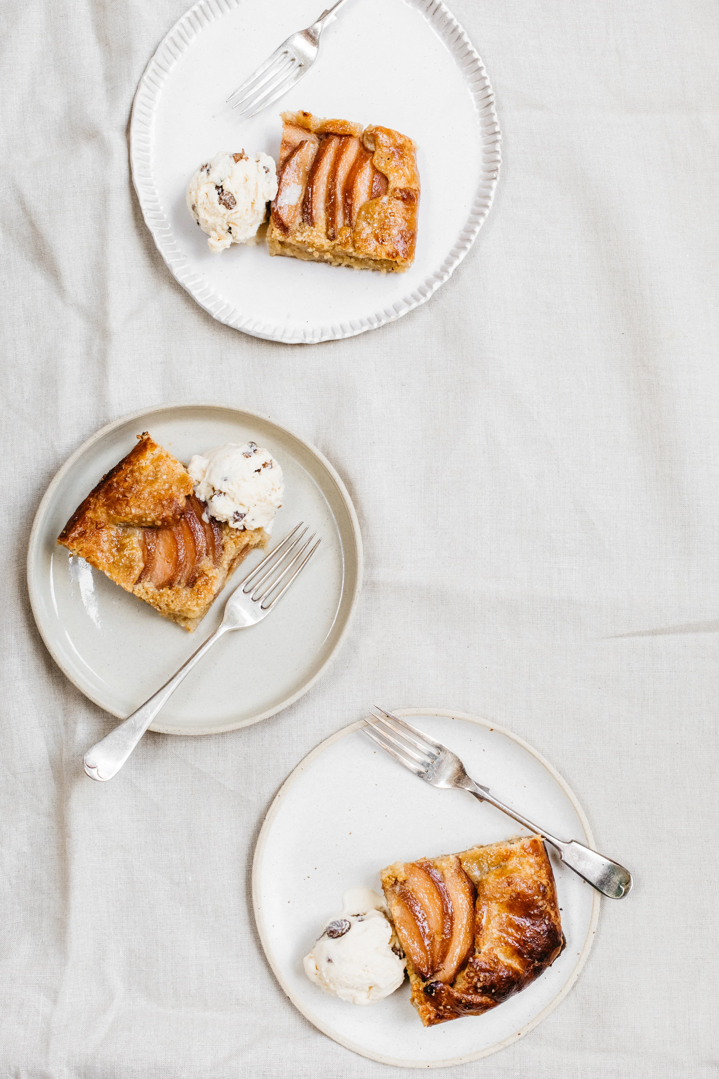 Quince &amp; Almond Frangipane Galette With Spelt Pastry and Lazy Rum &amp; Sultana Ice Cream