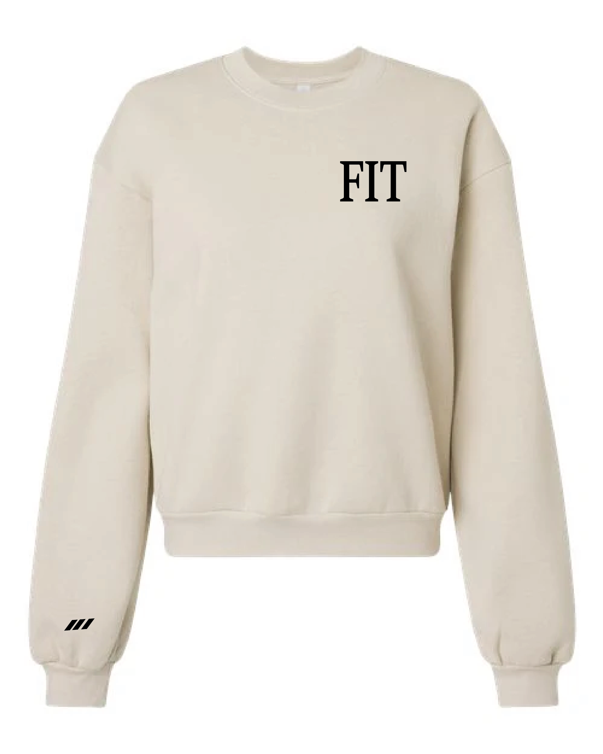 Bone Crop Sweatshirt FIT Front Black.png