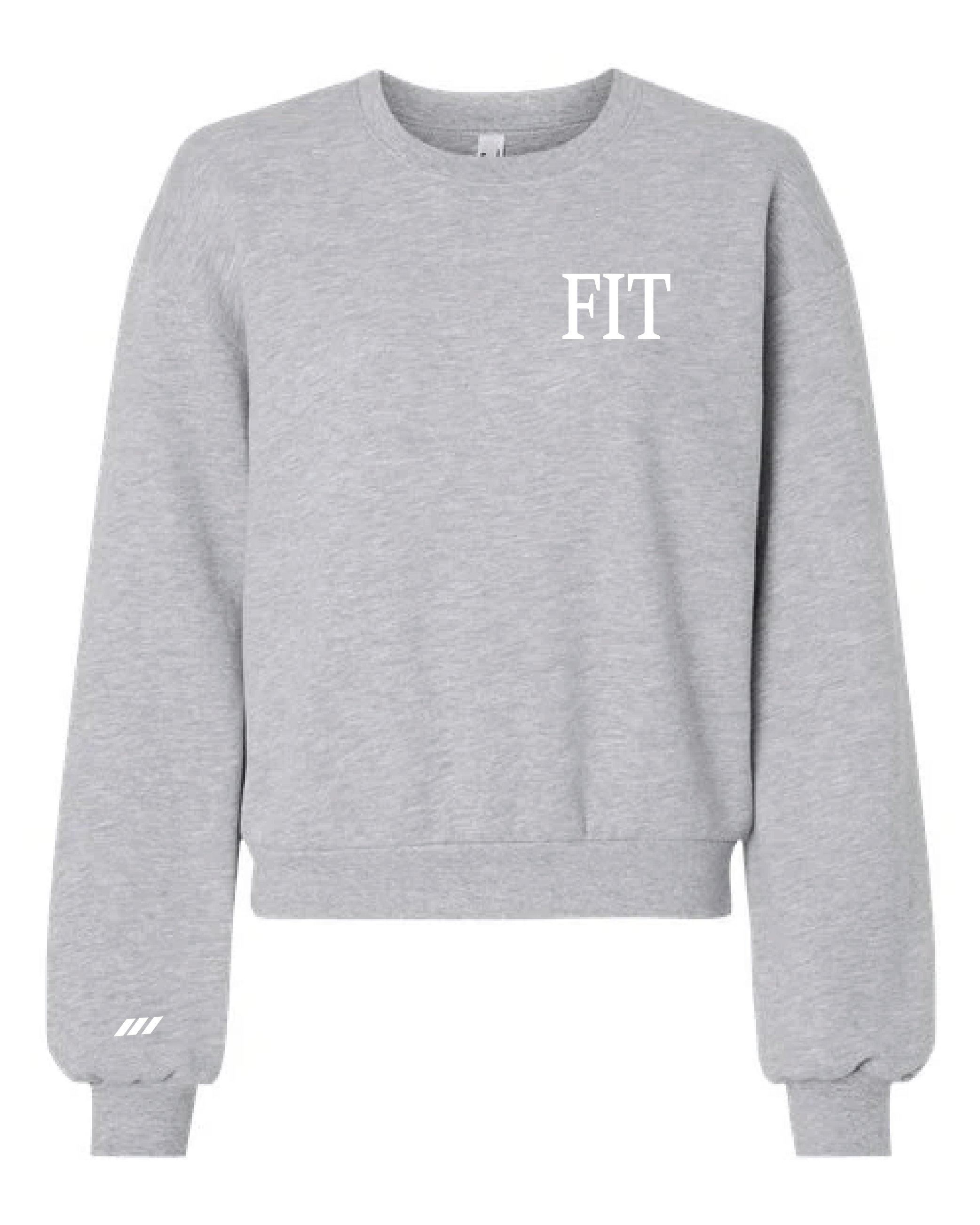 Ash Crop Sweatshirt FIT Front White.png