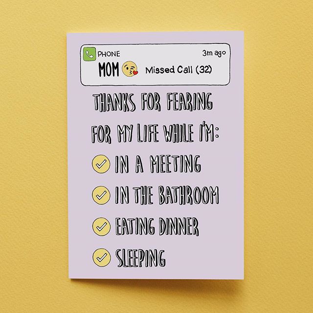 I've been M.I.A. for weeks because I was visiting family in Brazil but I managed to make this card for my mom in time for Mother's Day. My mama doesn't take shit from my voicemail. She is as persistent as they come. For better or for worse, I have ad
