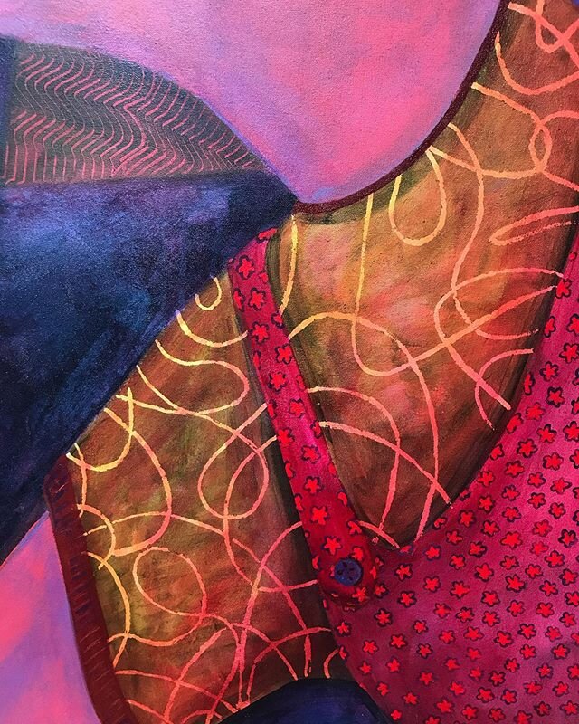 A favorite moment of WIP
.
.
.
#painting #contemporaryart #contemporypainting #figurativeart #figurativepainting #acrylicpainting #pattern #overalls #bostonartist #wip #womenpaintingwomen